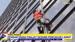 Gokil! Aksi Pendaki Ekstrem Leduc, Panjat Gedung Setinggi 115 Meter di Paris Tanpa Pelindung