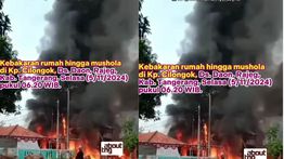 Kepulan Asap juga Kobaran Api Muncul dari Mushola dan Rumah Warga di Rajeg