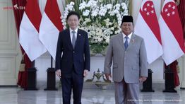 Prabowo Sambut Kunjungan Kenegaraan PM Singapura Lawrence Wong di Istana Merdeka