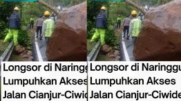 Tebing Longsor Lumpuhkan Akses Cianjur - Ciwidey