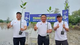 Telkom Tanam 18 Ribu Mangrove, Dukung Kampanye Go Zero% untuk Lingkungan Berkelanjutan