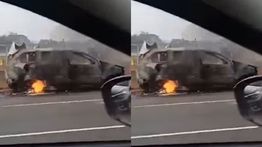 Mobil Terbakar Tol Janger, Kendaraan Arah Tangerang Macet