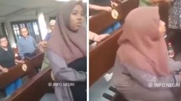 Geger! Perempuan Bercadar Bawa Pisau Terobos Gereja di Surabaya