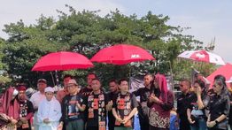 Dharma Pongrekun Tiba di Kampanye Akbar di Lapangan Tabaci Jakarta Barat, Begini Kondisinya