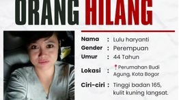 Info Orang Hilang! Wanita Cantik 44 Tahun Asal Bogor Menghilang