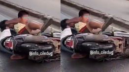 3 Bocah Terjatuh dari Motor Usai Bersenggolan dengan Pengendara Lain