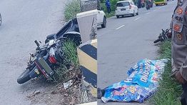 Lakalantas Tunggal di Jalan Baru Karawang, Pengendara Motor Meninggal Dunia di Lokasi