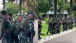 Viral Prajurit TNI Kodam Pattimura Kesurupan Saat Upacara Pelepasan Menuju Tugas di Papua