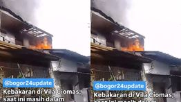 Vila di Ciomas Terbakar Hebat