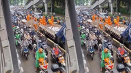 Penyebab Macet Parah di Jalan Gatot Subroto Jakarta Pagi Ini, Ada Kecelakan Truk Pasir