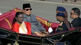 Prabowo Subianto Saksikan Parade di India