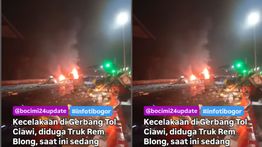 VIDEO: Kecelakaan Mengerikan di Gerbang Tol Ciawi, Hancur Berantakan