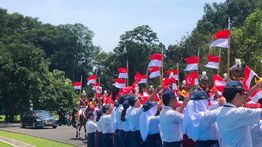 Presiden Turkiye Erdogan Tiba di Istana Bogor, Disambut Dentuman Meriam Hingga Anak-anak Sekolah