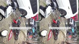 VIDEO: Kecelakaan Motor Mobil di Lenteng Agung Pagi Ini, Sampai Ringsek Parah