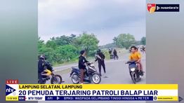 Brutal! Polisi Ditabrak saat Bubarkan Balap Liar di Lampung Selatan