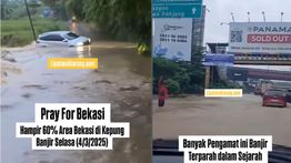 VIDEO: Detik-detik Mobil Terseret Banjir di Cikarang