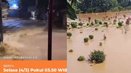 VIDEO: Penampakan Kuburan di Bekasi Terendam Banjir