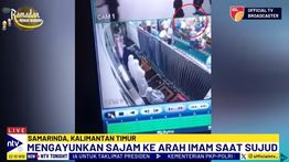 Ngeri! Detik-detik Pria Mabuk Tusuk Imam Masjid di Samarinda Pakai Sajam