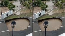 Potret Jalan Kemang Pratama Amblas Usai Dihantam Banjir Bekasi