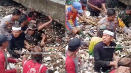 Dedi Mulyadi Turun ke Sungai Cipalabuan, Bersihkan Sampah Banjir di Sukabumi