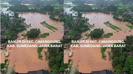 VIDEO: Penampakan Banjir Sumedang dari Drone