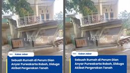 VIDEO: Rumah Mewah di Purwakarta Tiba-tiba Roboh