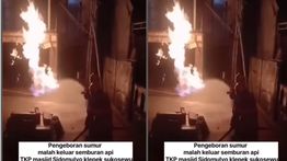 VIDEO: Lagi Ngebor Sumur Malah Keluar Semburan Api