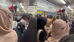 Viral! Cekcok Antar Penumpang di Gerbong Wanita KRL Gegara Senggolan