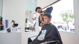 Barbershop Gratis Serambi MyPertamina, Tampil Makin Menawan Sebelum Pulang ke Kampung Halaman