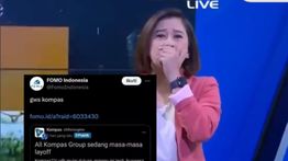 Tangis Presenter Kompas TV Gita Maharkesri Saat Siaran Terakhir Usai Kena PHK Massal