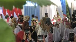 Prabowo Disambut Meriah sama Siswa SDN 5 Cimahpar Bogor