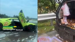 Kronologi Lamborghini Hijau Ringsek Usai Tabrak Ignis di Tol Jombang