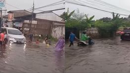 Hujan Guyur Depok, Jalan Raya Tapos Kembali Terendam Banjir