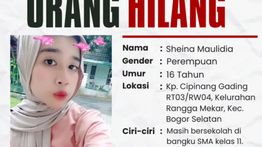 Siswi SMA Asal Bogor Menghilang Sejak 28 April 2025, Namanya Sheina Maulidia