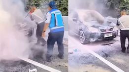 Mobil Pribadi Terbakar di Tol Bandara Soekarno Hatta Arah Jakarta