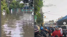 VIDEO: Dikepung Banjir dari Malam Hari, Ciledug Macet Parah