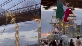 Detik-detik Kapal AL Meksiko Tabrak Jembatan Brooklyn Sebabkan 22 Orang Terluka