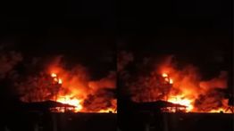 VIDEO: Kebakaran Pabrik Karet di Padang