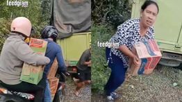 Viral Warga Jarah Mie Instan dari Truk Kecelakaan di Banyuasin, Polisi Turun Tangan