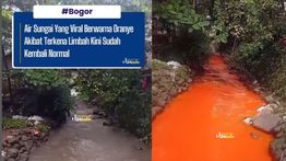 VIDEO: Sungai di Citeureup Bogor Kini Sudah Normal Warnanya, Setelah 24 Jam Berwarna Orange