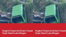 Angkot Rute Cisaat-Sukabumi Terjun ke Jurang