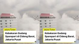 Gudang Sparepart di Cideng Barat Kebakaran