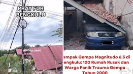 VIDEO: Penampakan Rumah-rumah Hancur Usai Bengkulu Dihantam Gempa Magnitudo 6,3