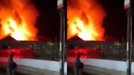 VIDEO: Kebakaran Bangunan di Rengasdengklok Gegerkan Warga