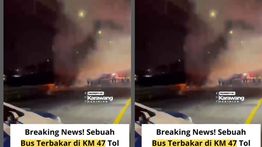 Kemacetan Panjang Akibat Kebakaran Bus di KM 47 Tol Karawang Barat