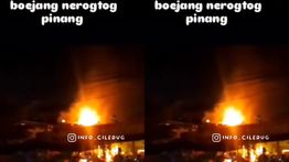 VIDEO: Detik-detik Ledakan dan Kobaran Api Hanguskan Rumah Makan Bebek