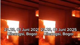 Kebakaran Landa Pabrik di Cileungsi Bogor