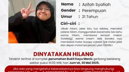 Gadis Muda di Bogor Hilang, Terakhir Pergi Naik Motor Bawa Tas