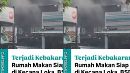 Warung Makan Kampung Kecil di Kencana Loka BSD Terbakar Hebat Pagi Ini