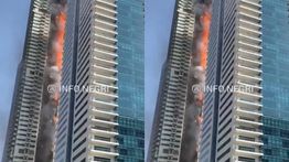 Gedung Pencakar Langit di Dubai Kebakaran Hebat